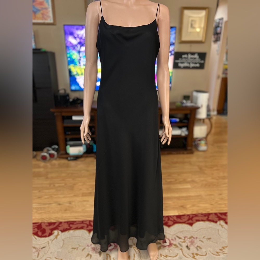 Vintage Casual Corner Black Maxi Dress size 8